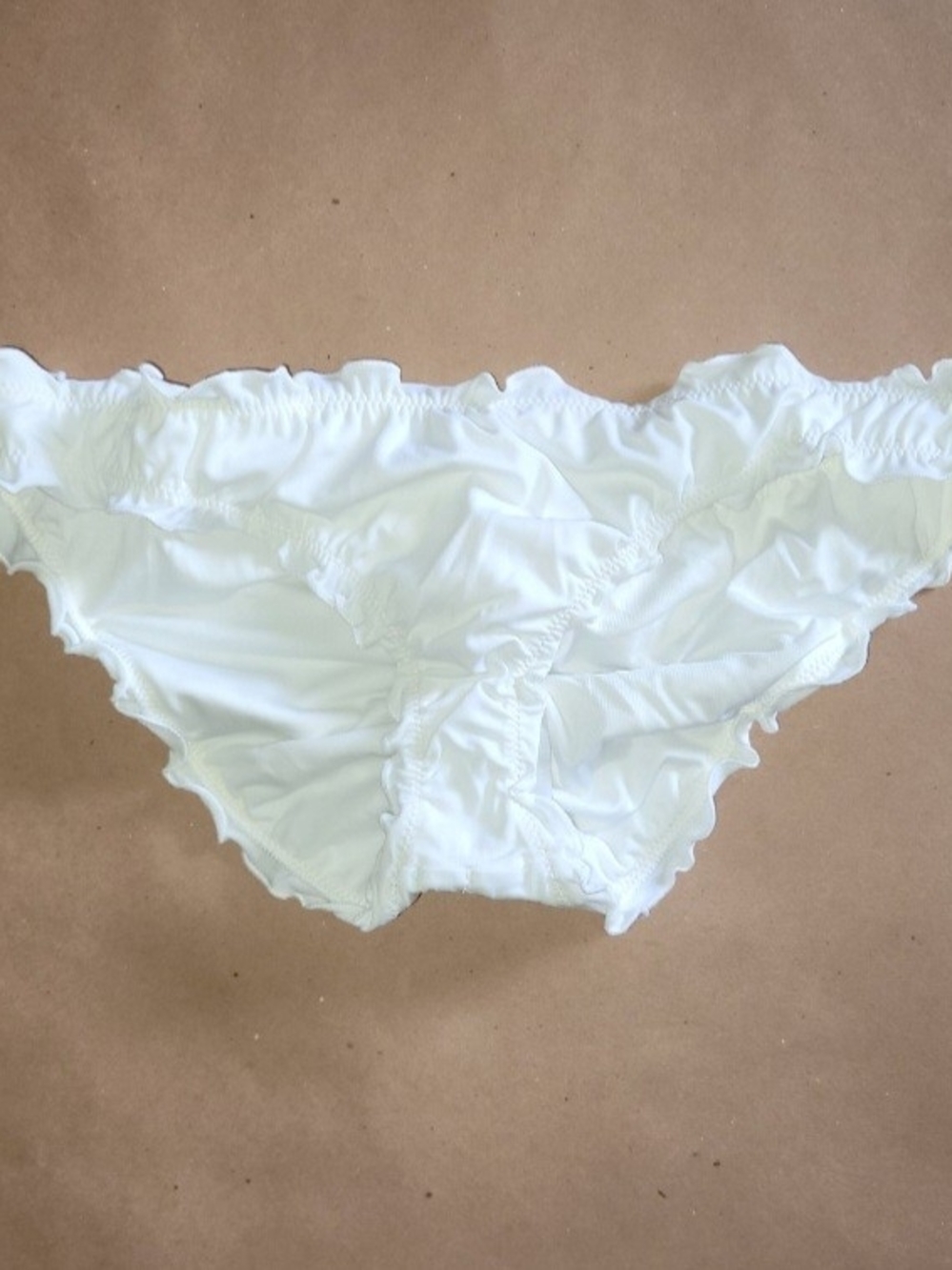 New VS Ruffled Ruched Back Bikini Bottoms
